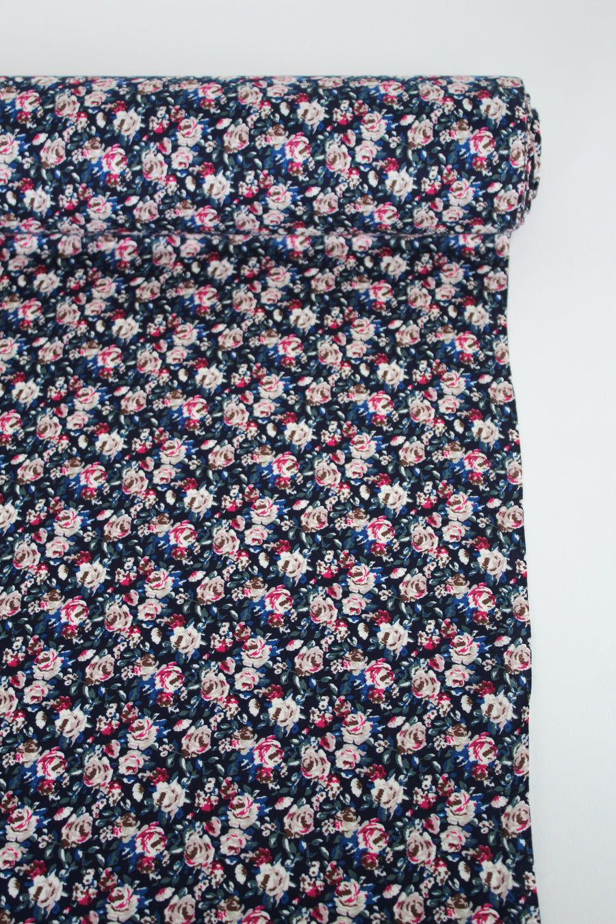 Rosalie - Printed Viscose | Navy