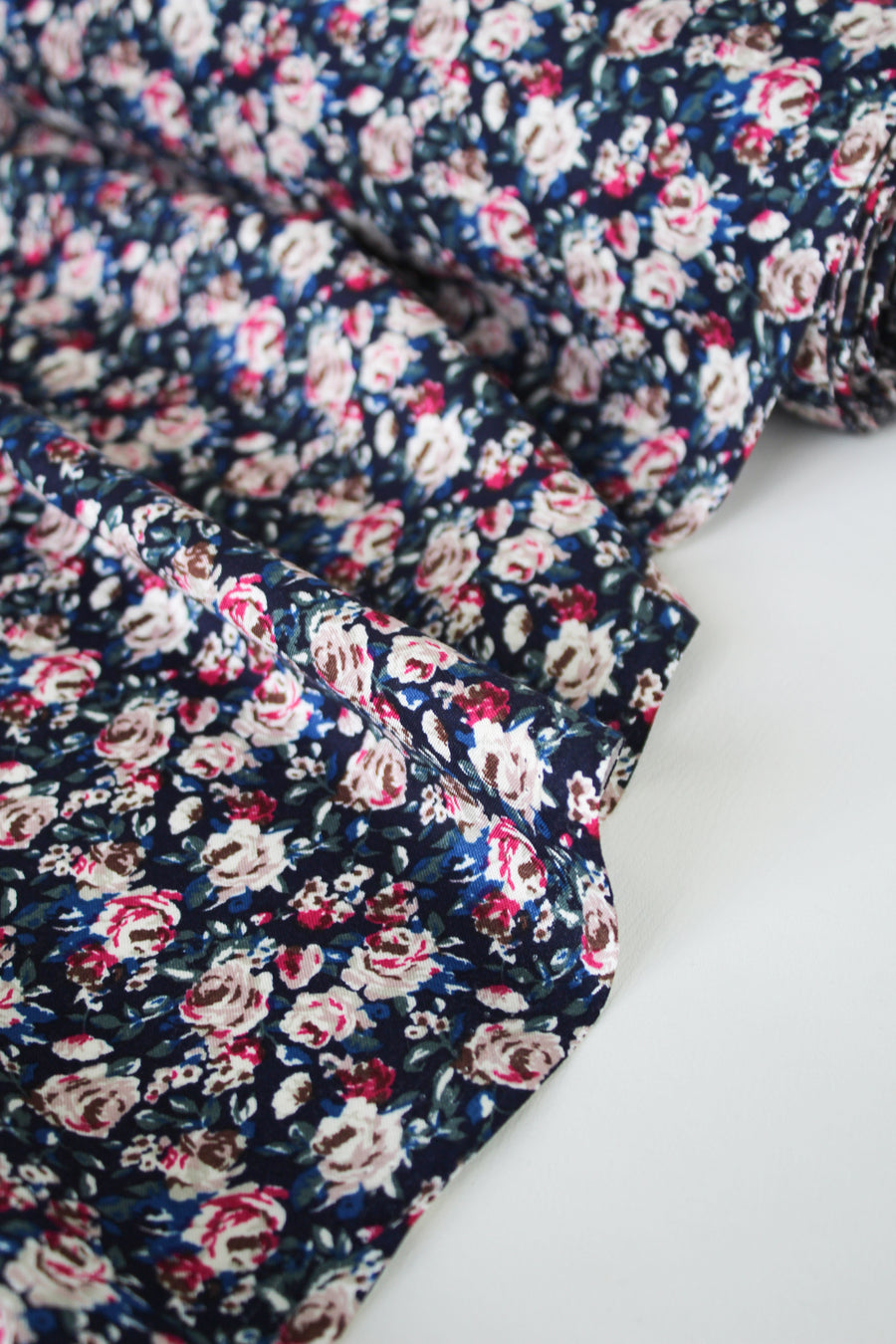 Rosalie - Printed Viscose | Navy