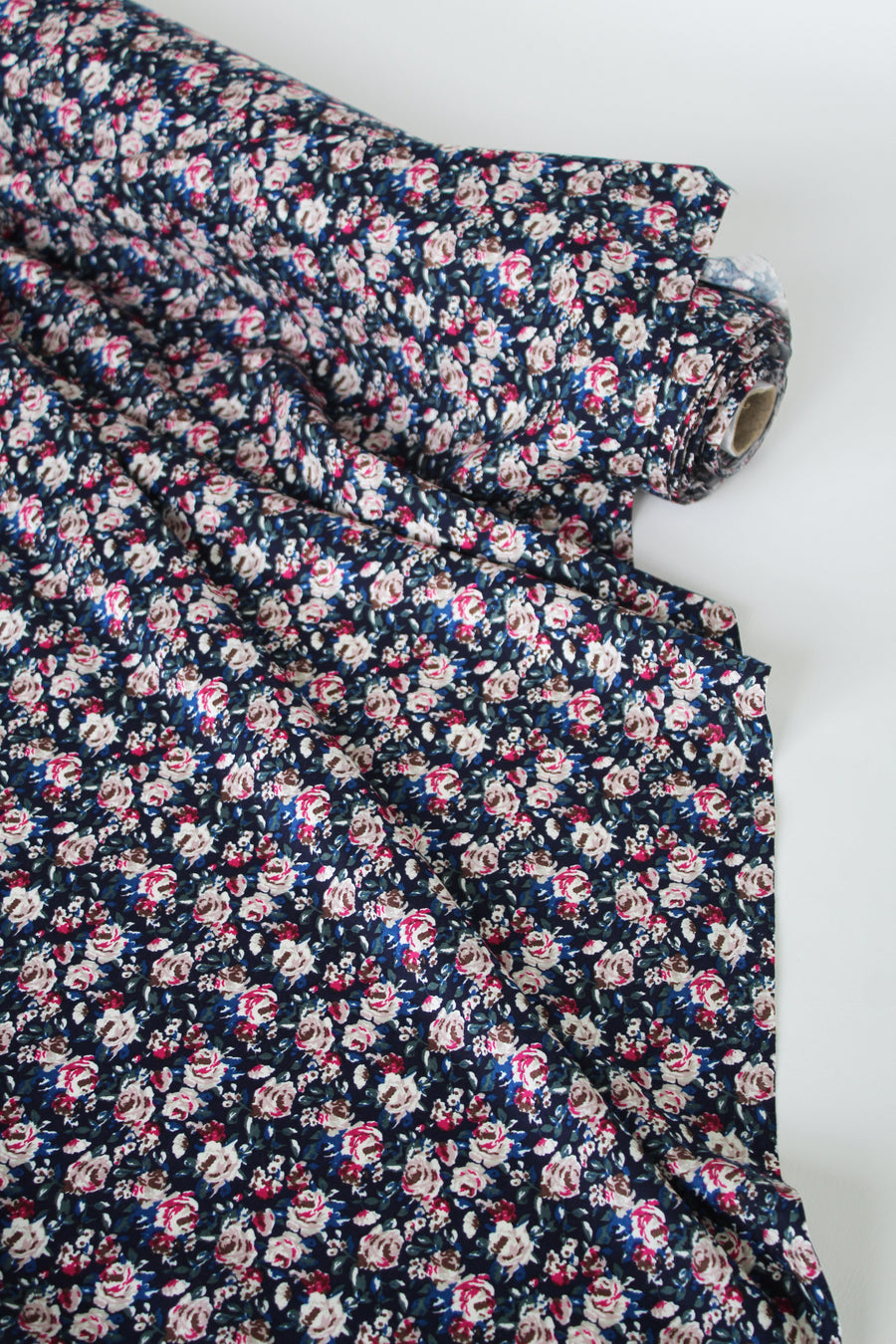 Rosalie - Printed Viscose | Navy