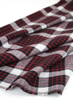 Aosta  - Plaid Wool Coating | Red