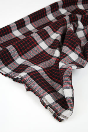 Aosta  - Plaid Wool Coating | Red