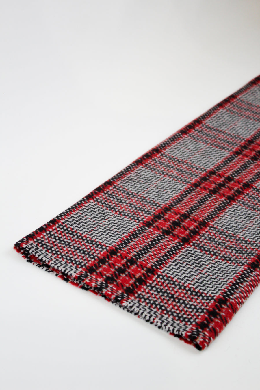 Mondrian - Houndstooth Plaid Wool | Scarlet