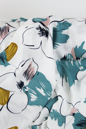 Sorrento - Printed Viscose | Off White