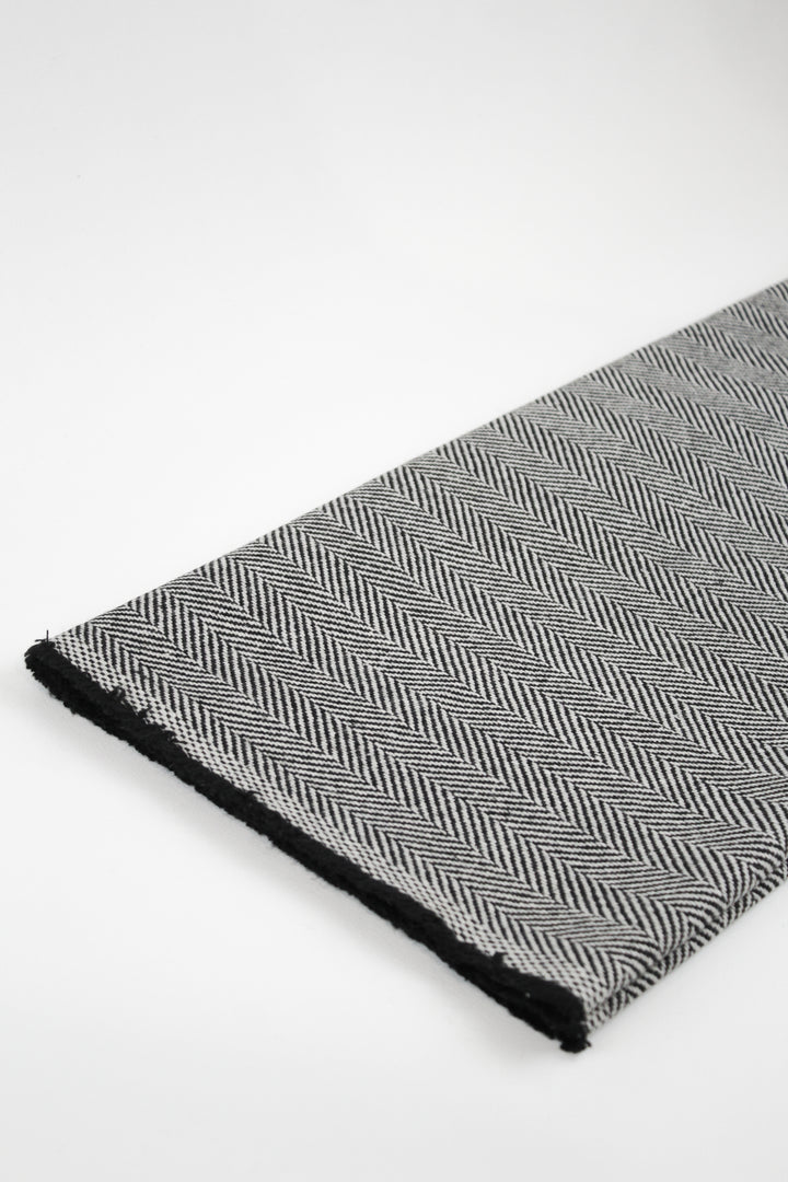 Raphael - Herringbone Wool Coating | Monochrome