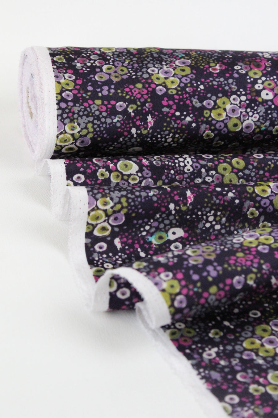 Geranium - Polyester Crepe de Chine | Aubergine