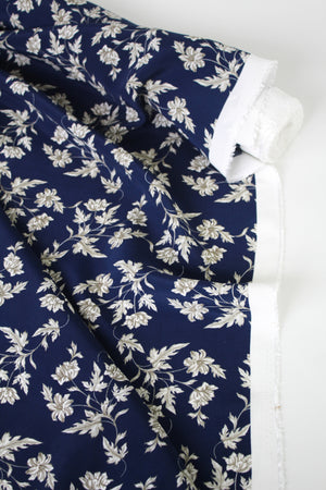 Ida - Printed Viscose | Navy