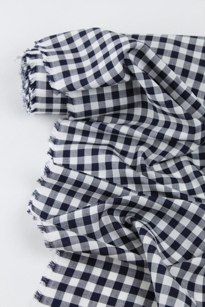 Raquelle - Silk Modal Gingham | Navy