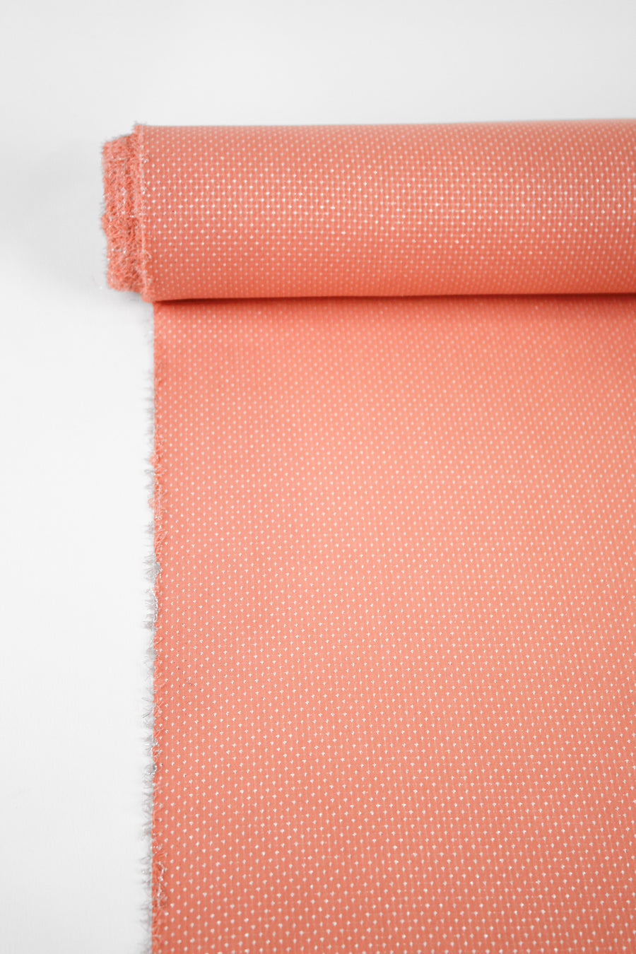 Stella - Lurex Spot Silk | Peach