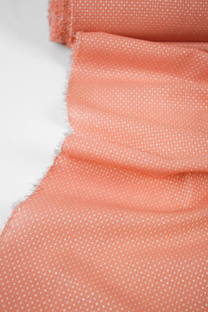 Stella - Lurex Spot Silk | Peach