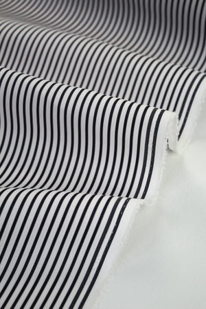 Escada - Yarn Dyed Stripe Shirting | Monochrome