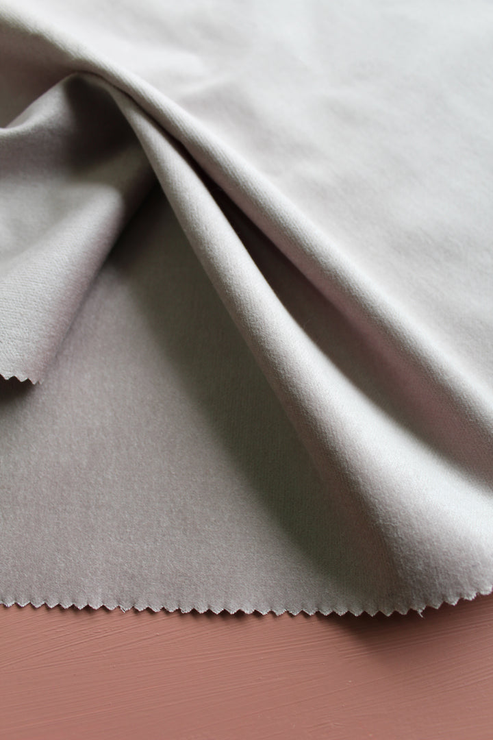 Reina - Cotton Viscose Velvet | Silver