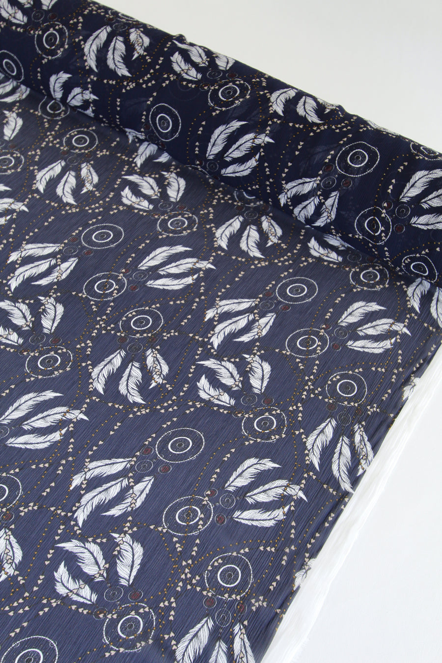 Dream Catcher - Printed Yoryu Chiffon | Indigo