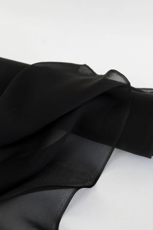 Italian Silk Georgette | Black