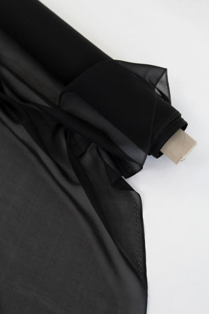 Italian Silk Georgette | Black