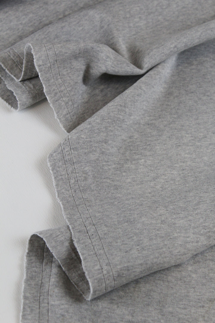 Cotton Rib Knit | Grey Marle