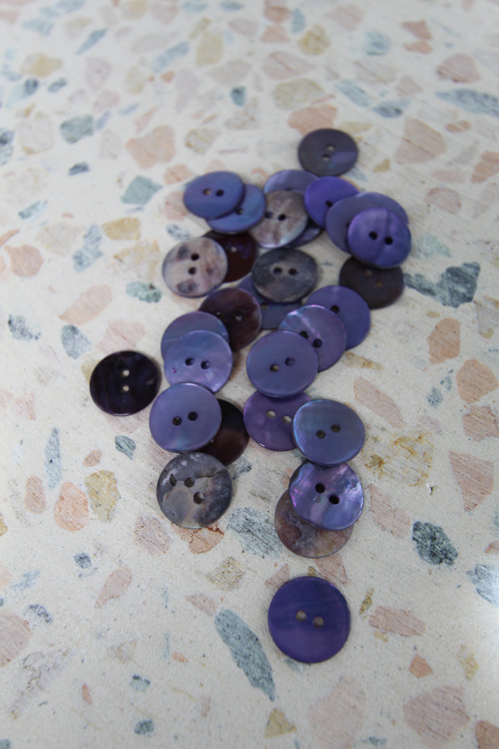 Agoya Shell Buttons | Amethyst 16MM