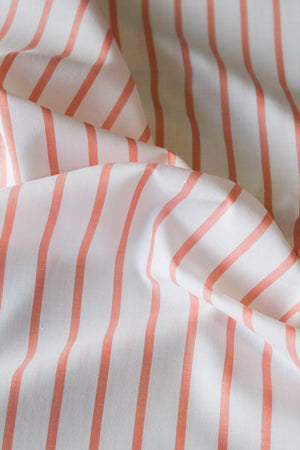 Amelie - Silk Cotton Stripe | Peach