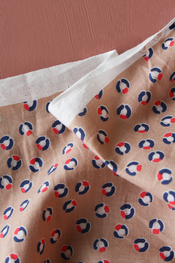 Tommy - Printed Cotton | Peach Remnant (2M)