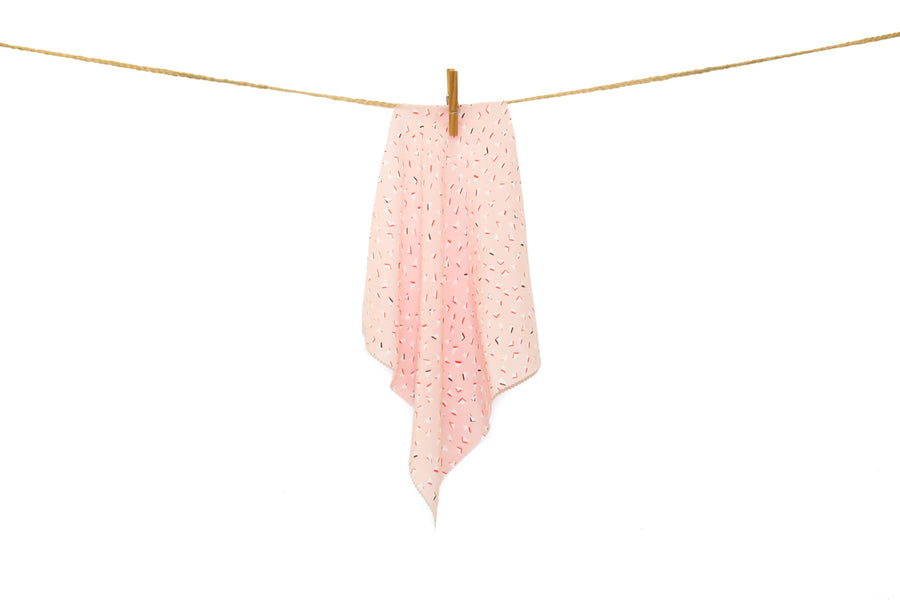 Peachy - Printed Rayon | Baby Pink